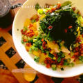 意外と美味しい、沢庵とワカメの豆腐サラダのレシピ。