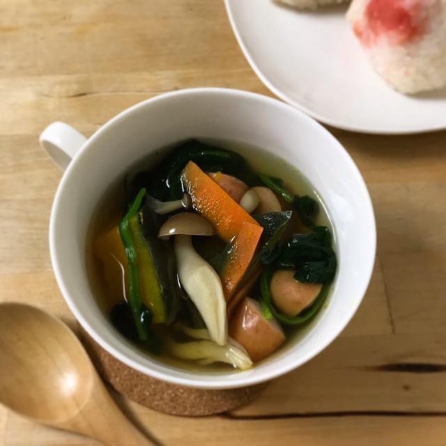 冷凍野菜で具沢山スープ