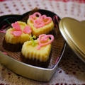 【バレンタイン】２層のハートチョコレート