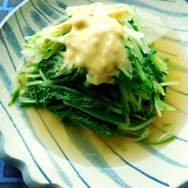 シャキシャキ感がたまらない水菜の辛し和え