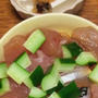 マグロ丼ときのこ冷奴