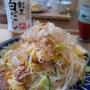 ツナとキャベツのそうめんチャンプルー、白だしにつくれぽ