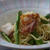 豚バラとアスパラのガパオちっく焼きそば。＜減塩レシピ＞