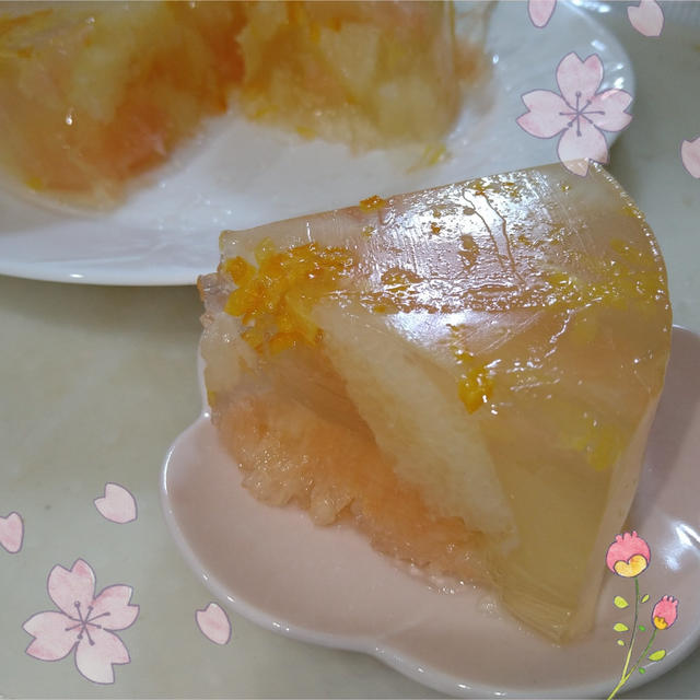 【フロリダグレープフルーツで】ぷるんぷるん♥ゼリーケーキ