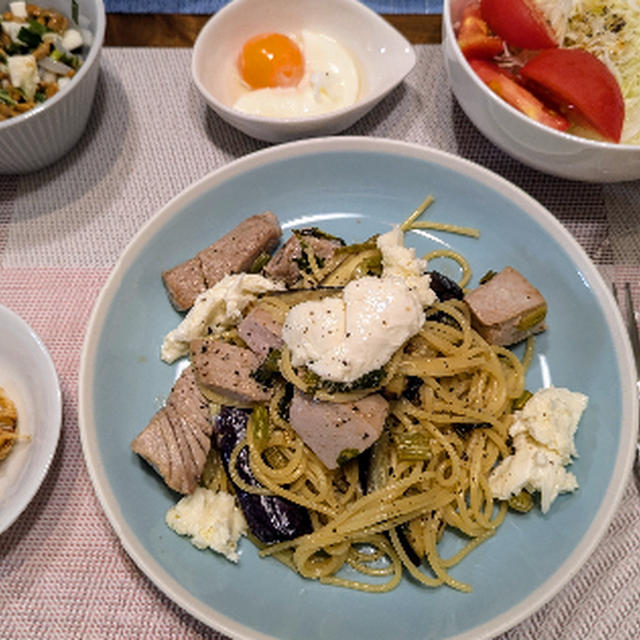 ツナと茄子のパスタ