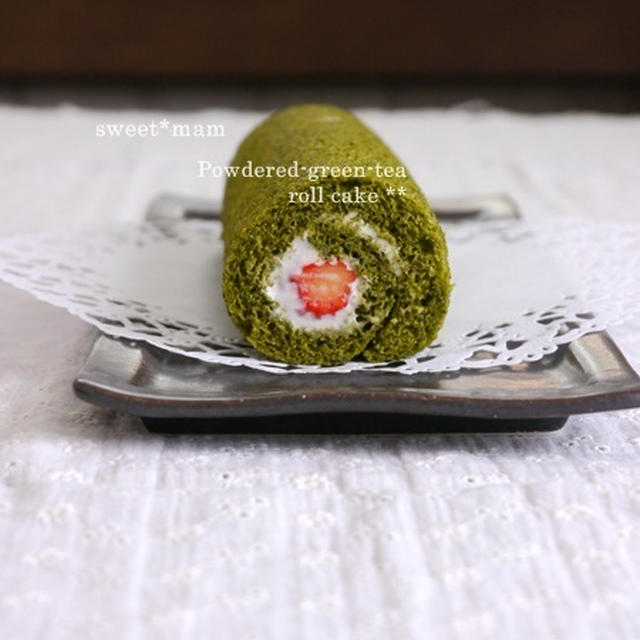 春イッパイ♪さくら抹茶ロールケーキ**