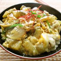 焼き肉のたれで♡とろとろ茄子玉ねぎ丼