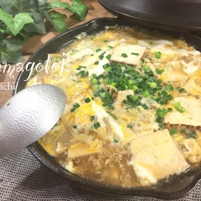 簡単！豆腐とネギの玉子とじ♡