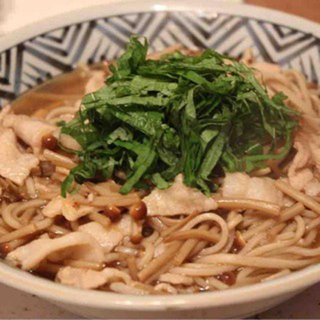 冬到来へ／【recipe】豚えのき蕎麦