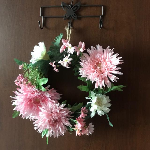 フェイクフラワー(造花)でリース作り