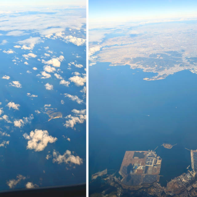 三河湾上空
