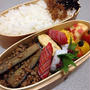 茄子の肉味噌炒め弁当。ビビンバ丼