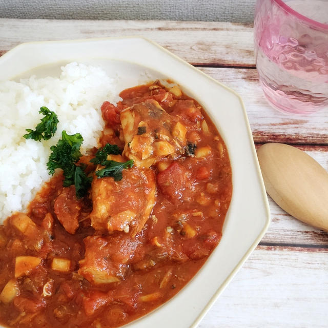 レンジde5分！サバ缶のトマトカレー