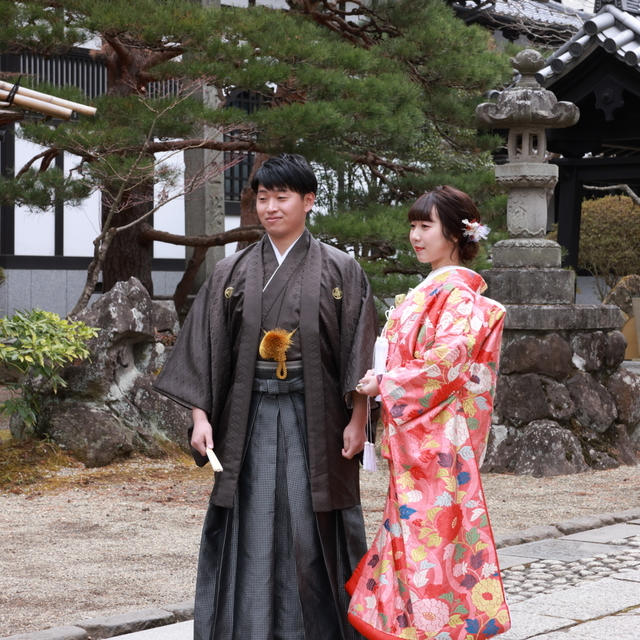 輪王寺で　結婚式　スナップ
