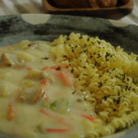 ホタテと白菜の中華風豆乳クリーム煮。