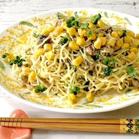 【レンチンで！サラダ風マヨさば焼きそば】