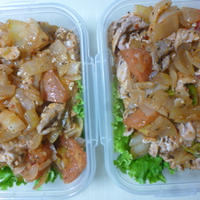 豚肉の♪トマトバジル炒め＆簡単タコスで！お弁当