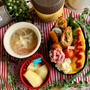 ＊大失敗ご飯で作ったオムライス弁当と芋栗きんとん＊