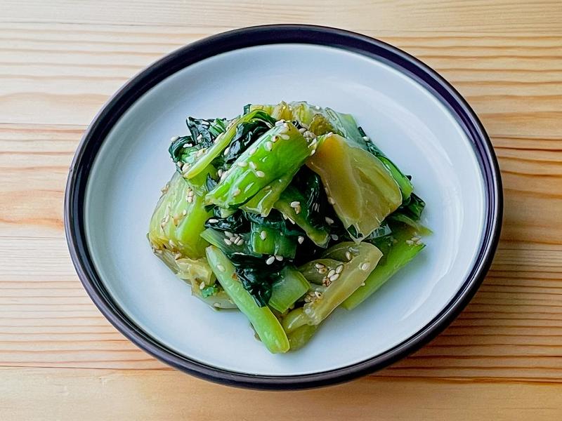 【野菜ひとつ】青梗菜の中華風甘辛おひたし