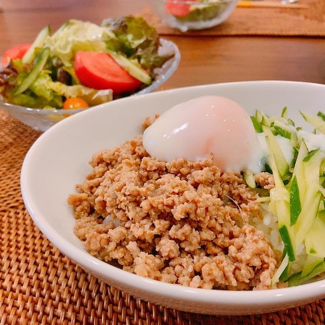 ズボラ過ぎる温玉そぼろ丼♡リクエストされる米粉おやつ