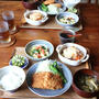 あじフライ定食。チキンとトマトのスープカレー（フーディストノート）。