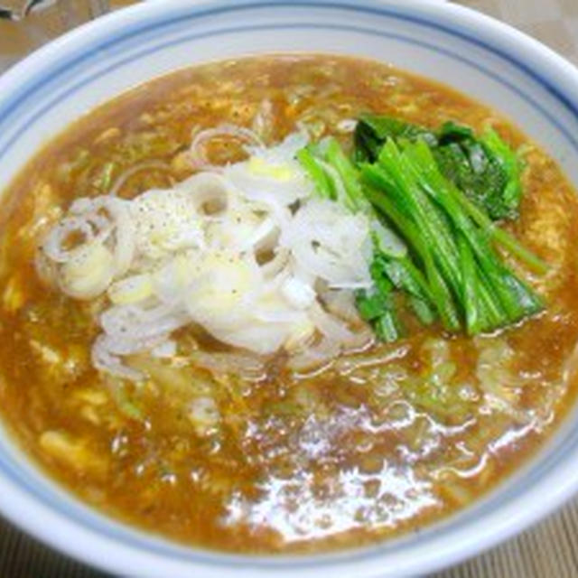 キャベツと卵のあんかけラーメン【通勤ラン復帰ならず】