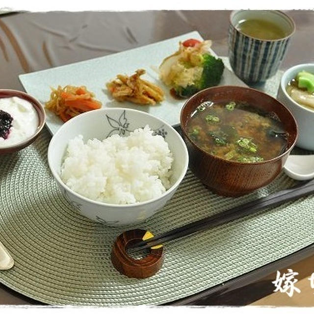 ツルルン！市販の美味しい冷たい茶碗蒸し付な和風朝ごはん！