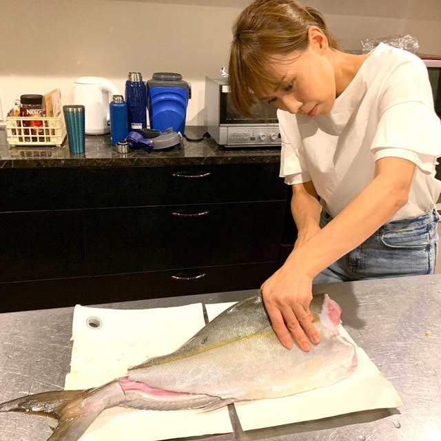 晩御飯はカンパチ2日目です！