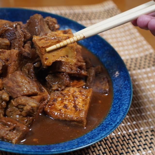 【圧力鍋は不要】牛すじ肉と厚揚げの土手煮の作り方