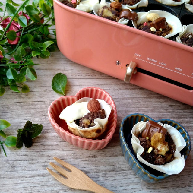 【バレンタインに家族と☆友達と】たこ焼き器でチョコいもボール〜チョコ溶けてでろ〜ん