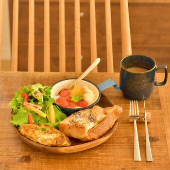 ミルクフレンチトーストのワンプレート朝ごはん