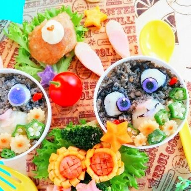 Zootopiaスートピアのお弁当&ジュディキャラ弁＾＾