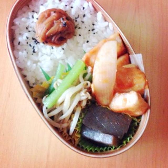 鶏肉と玉ねぎのケチャップ炒めお弁当