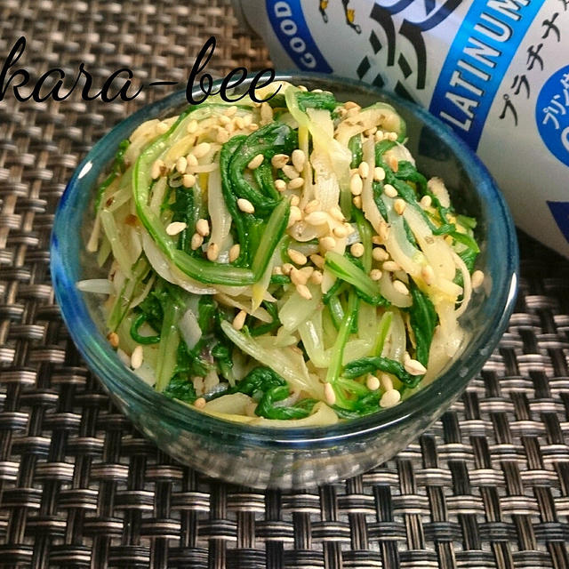 自分で茹でた時のお楽しみ♪たけのこの姫皮と水菜のしそ梅和え