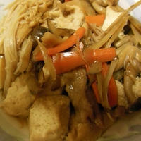 生卵で食べたい柳川風の肉豆腐♪ タカノフーズ「もめん美人」