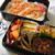 ハンバーグ・カニ焼売・なばなとエノキの炒め物その他弁当