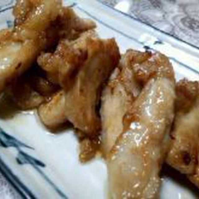 久しぶりの料理♪簡単こくうま♪やげんなんこつのマヨポン風味炒め