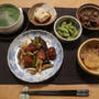 肉団子と野菜の黒酢餡・湯葉風豆腐の晩御飯と　「束ね熨斗」の切手♪