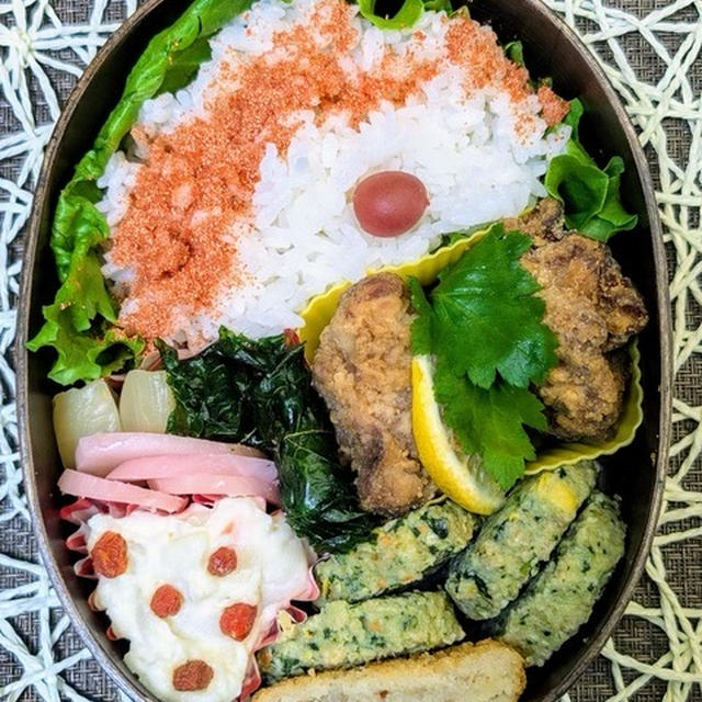 ご飯がいっぱいのようだが...夫のお弁当７８