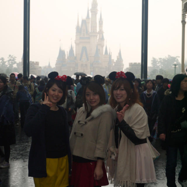 雨だけどディズニー！