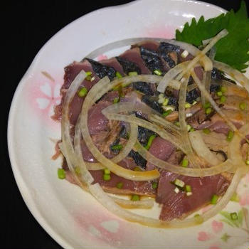 カツオのタタキにしたよ  