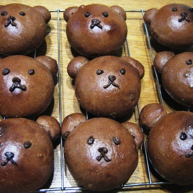 くまチョコパン、お弁当×2