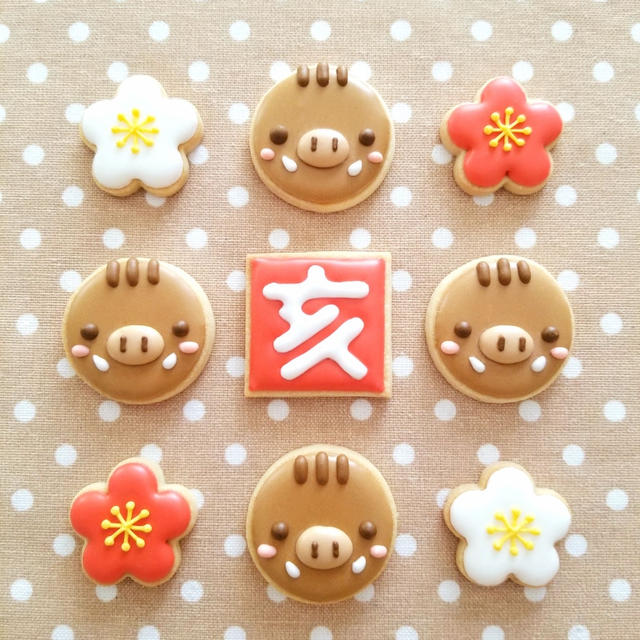 アイシングクッキー♡今年の干支イノシシ♥️