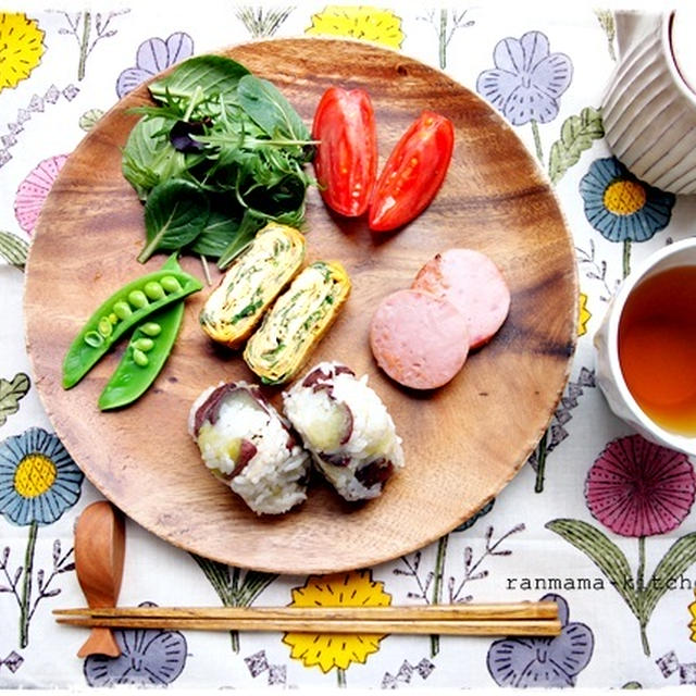 あまりものプレートで朝ごはん