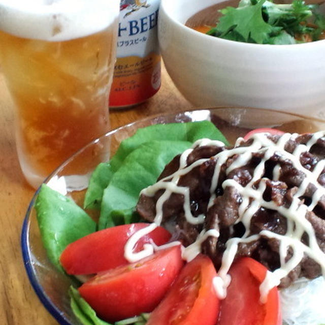醤油麹の焼肉サラダ