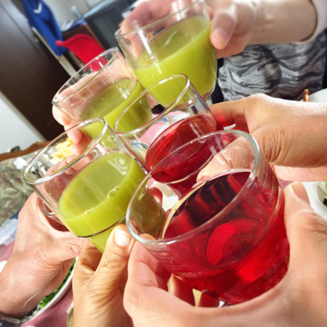 テニス仲間と忘年会　チーズフォンデュ　パーティー