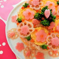 桜満開な春のお花見お寿司ケーキ♪