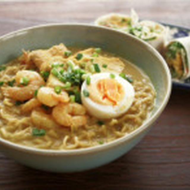 ★NEWレシピ★スパイシーなシンガポールの麺、ラクサヌードル風ラーメン