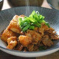 豆腐と豚バラ肉のニンニク照り焼き