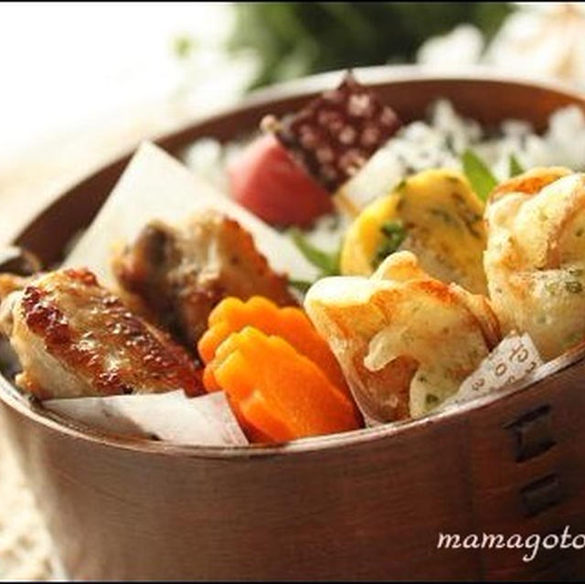 【ﾜﾀｼ弁当　ｳｲﾝﾅー入り竹輪の磯辺揚げ】